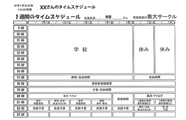 スケジュール計画